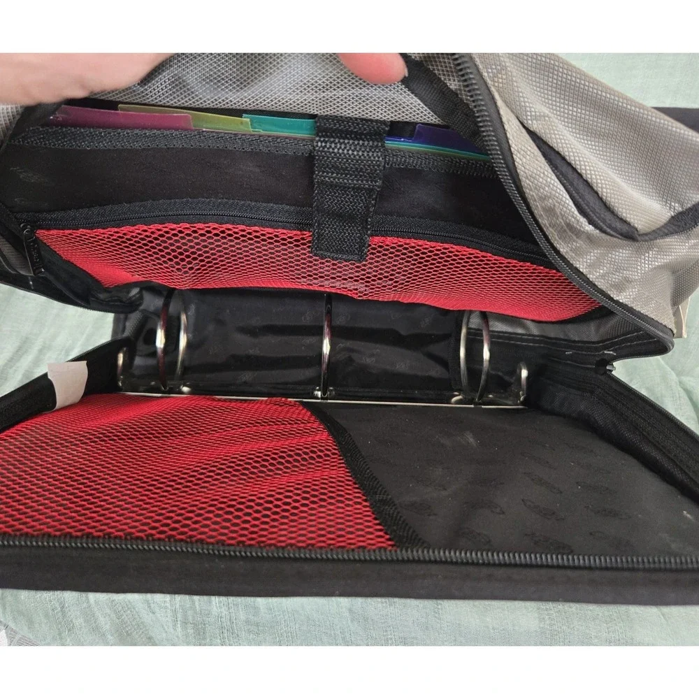 Case‎ It 3 Ring Binder Zipper Close Filing Folder Notebook Shoulder Strap